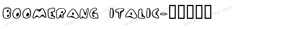 Boomerang Italic字体转换
